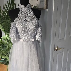 Elegant Gray Women's Dress
